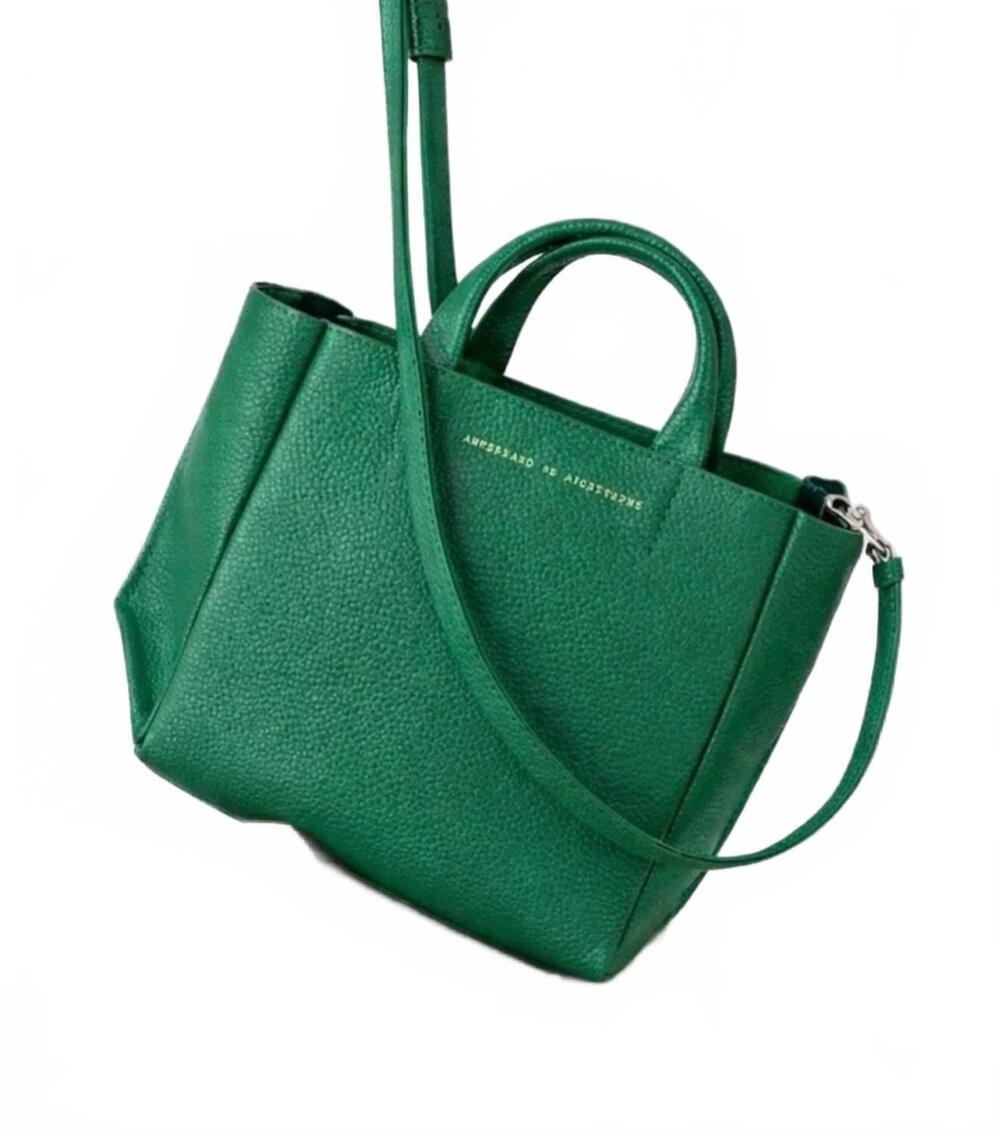NEW AMPERSAND AS APOSTROPHE micro tote leather in mint
